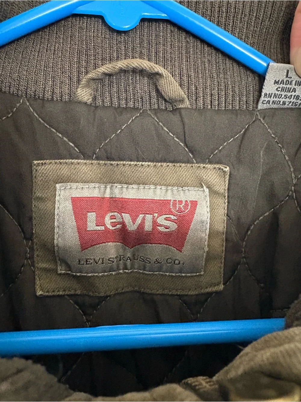Levi’s Quilted Field Jacket - Olive Green - Large